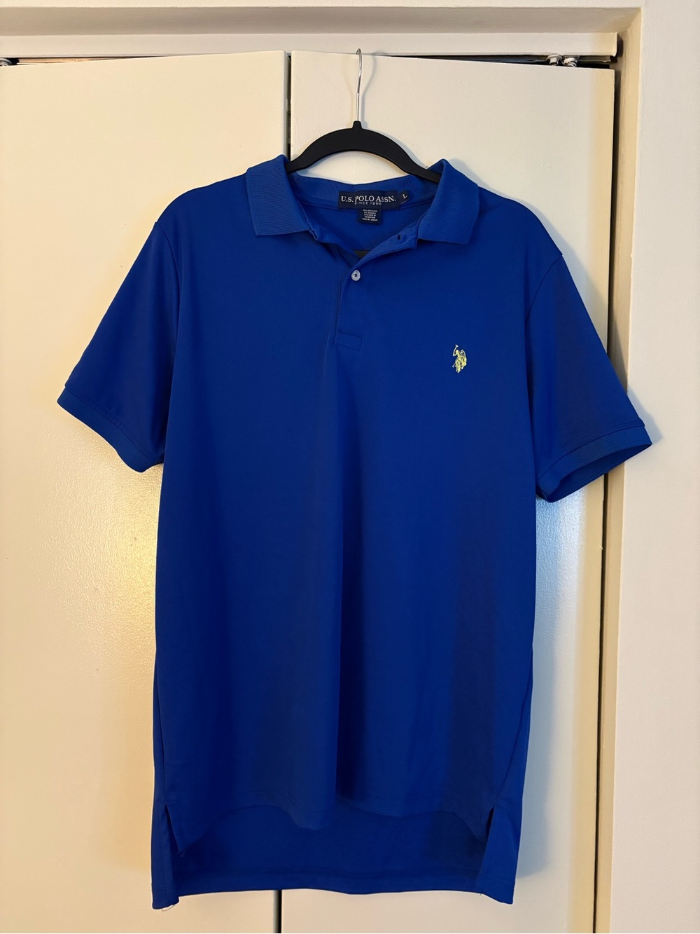 Men’s U.S. Polo Assn. Polo Shirt - Blue with Yellow Logo